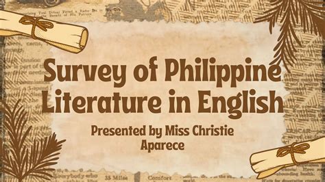 A Survey of Philippine LIterature .